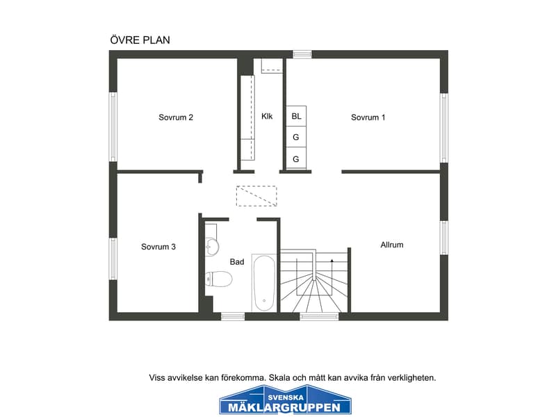 Planlösning övre plan