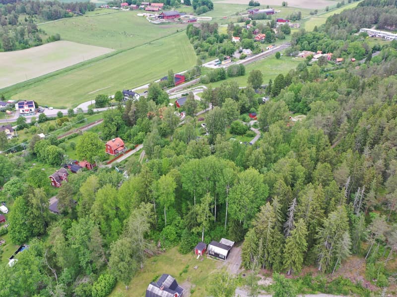 Drönarvy över tomten